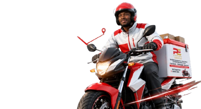 P. Explicite Logistics courier illustration